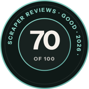 Apify: 70 of 100 on Scraper Reviews