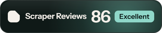 Decodo: 86 of 100 on Scraper Reviews