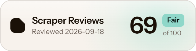 ScraperAPI: 69 of 100 on Scraper Reviews