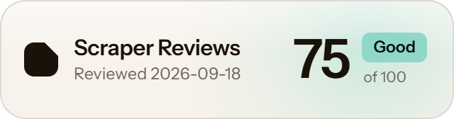 ZenRows: 75 of 100 on Scraper Reviews