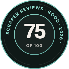 ZenRows: 75 of 100 on Scraper Reviews